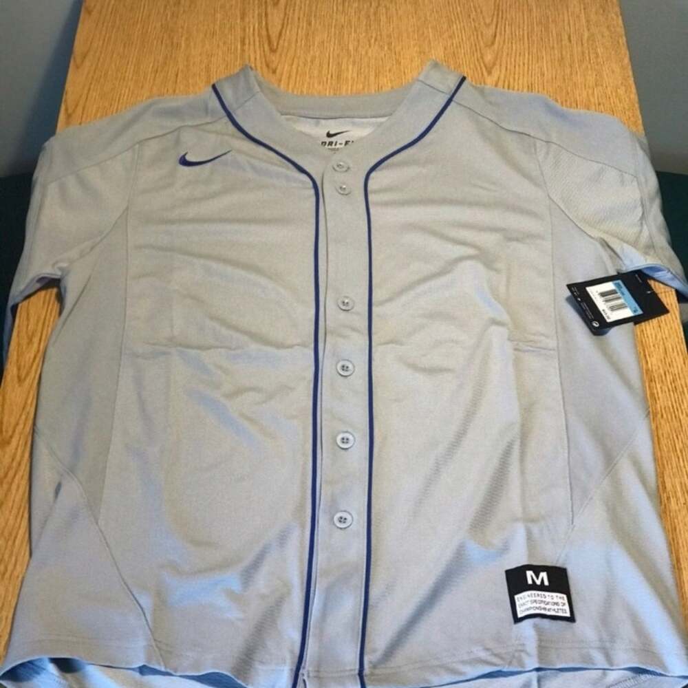 Nike baseball dinger jersey grey new with tags M